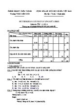 Đề thi giữa học kì I Tin học 8 (Có đáp án) - Năm học 2016-2017 - Trường THCS Biên Giới